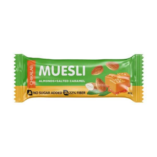 Chikalab Muesli 40 grams (Миндаль с соленой карамелью)