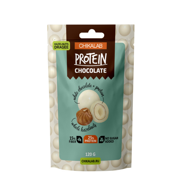Chikalab Драже Фундук в белом шоколаде 120 grams