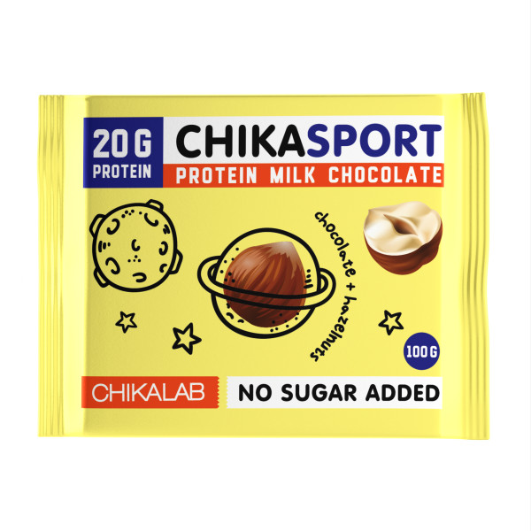 Chikalab Шоколад Молочный 100 grams (Шоколад молочный с фундуком)