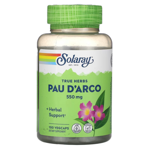 Solaray Pau D'Arco 550 mg 100 veg capsules