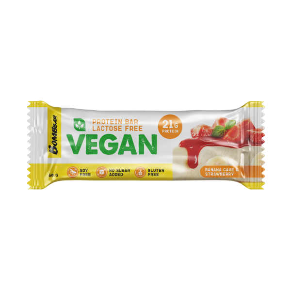 Bombbar Vegan 60 grams (Банановый торт с клубникой)
