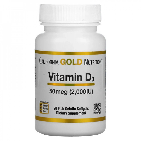 California GOLD Nutrition Vitamin D3 2000 ME 90 softgels