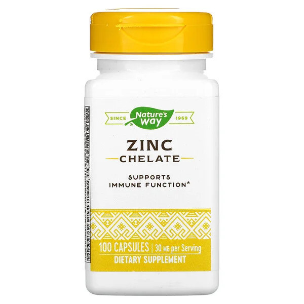 Nature's Way Zinc Chelate 30 mg 100 capsules