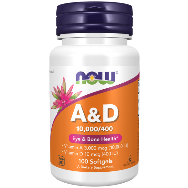 NOW Vitamins A & D 10000 / 400 ME 100 softgels