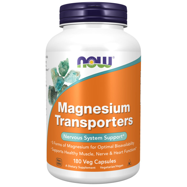NOW Magnesium transporters 180 veg capsules