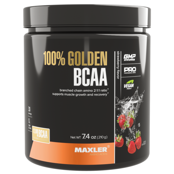 Maxler 100% Golden BCAA 210 grams (Клубника)