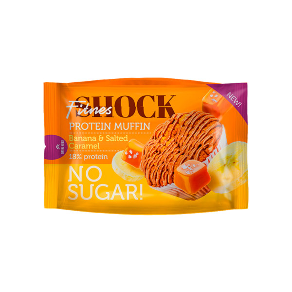 FitnesShock Muffin 50 grams (Банан - соленая карамель)