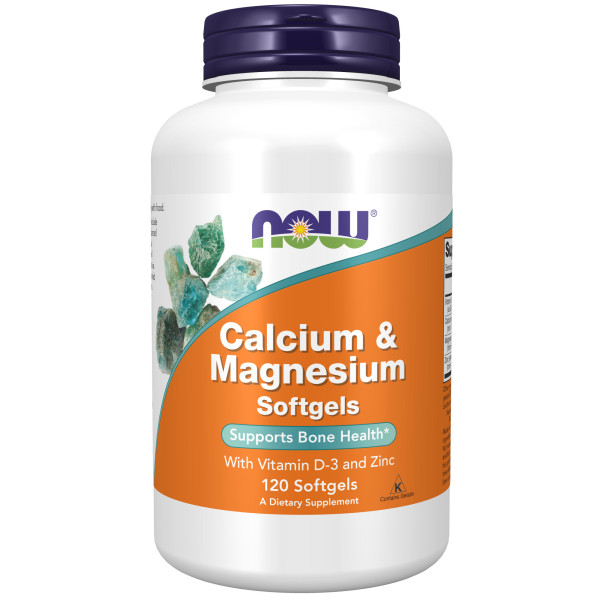 NOW Calcium & Magnesium + D 120 softgels Срок 30.11.2025.