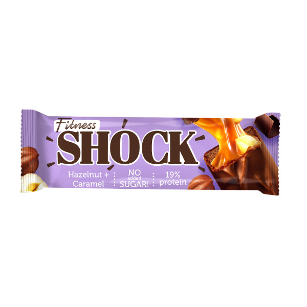 FitnesShock Bar 50 grams (Шоколадная карамель - фундук)