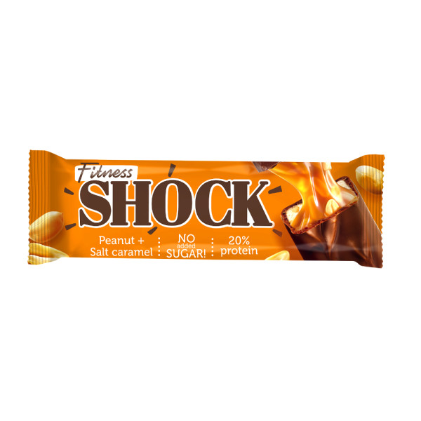 FitnesShock Bar 50 grams (Соленая карамель - арахис)