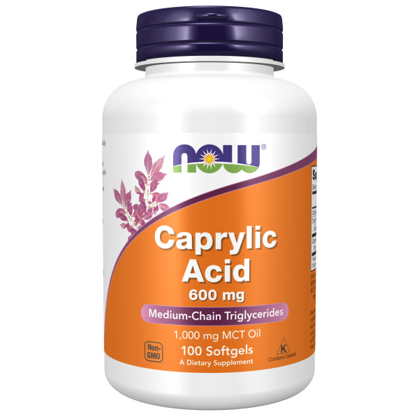 NOW Caprylic acid 600 mg 100 softgels