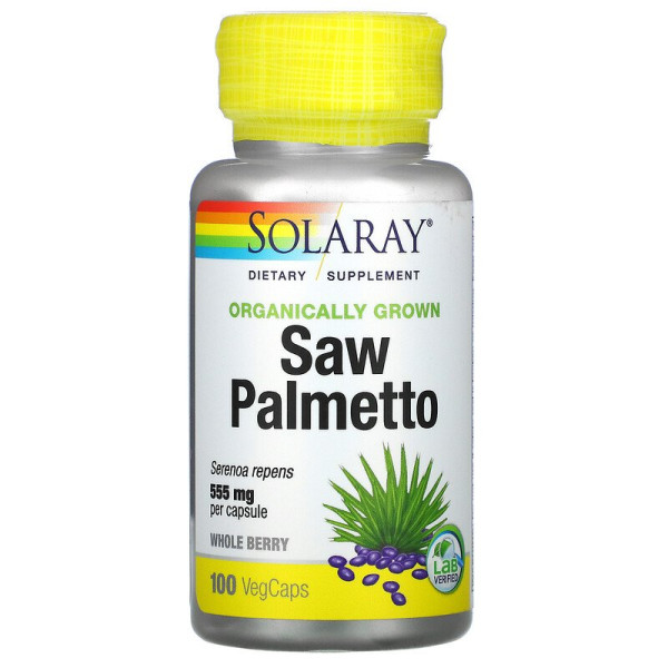 Solaray Saw Palmetto 555 mg 100 veg capsules