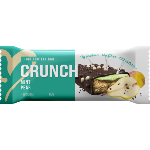 BootyBar Crunch 60 grams (Сладкая груша с мятной карамелью)