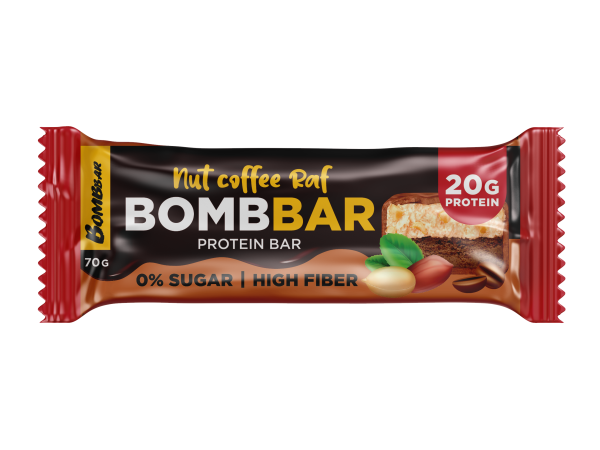 Bombbar Протеиновый батончик 70 grams (Ореховый кофе Раф)