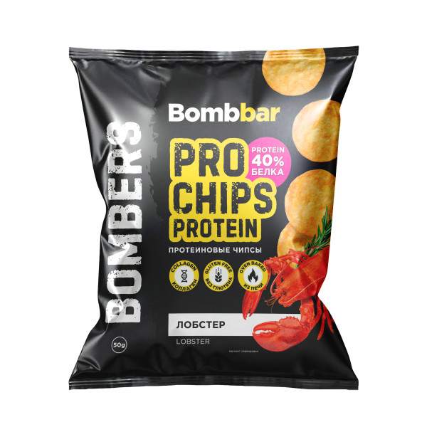 Bombbar Bombers protein chips 50 grams (Лобстер)