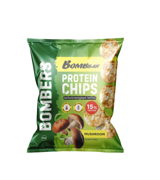 Bombbar Bombers protein chips 50 grams (Белые грибы)