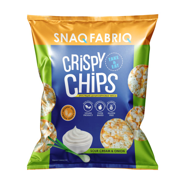 Snaq Fabriq Crispy Chips 50 grams (Сметана и зелёный лук)