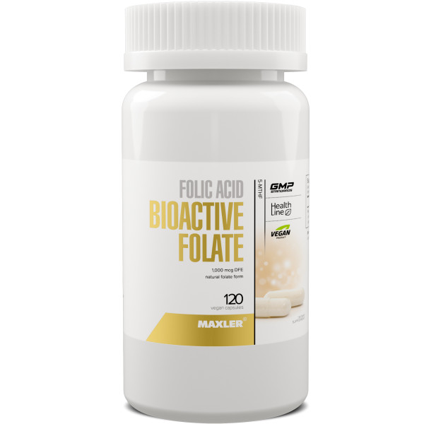 Maxler Folic Acid Bioactive Folate 120 veg capsules
