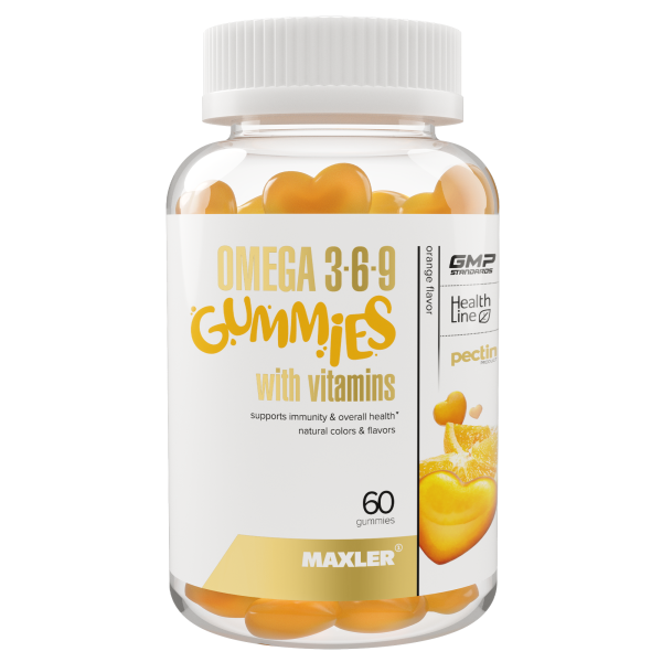 Maxler Omega 3-6-9 Gummies 60 chewable orange