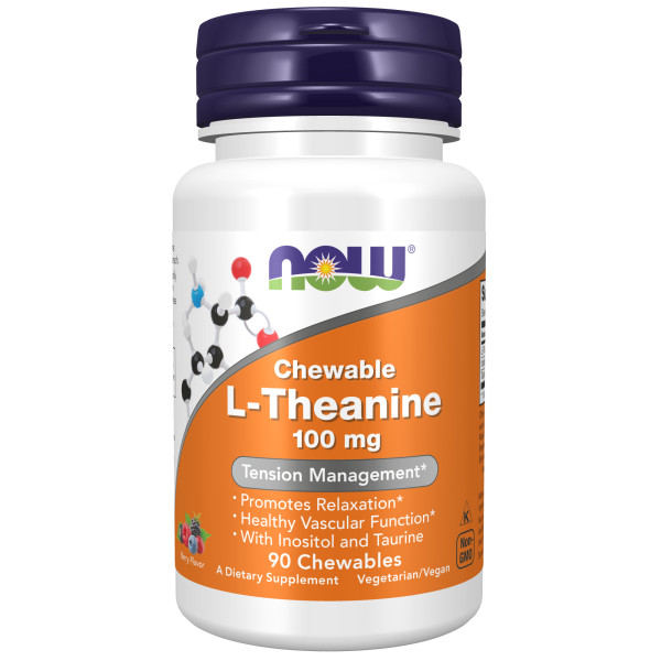 NOW L-Theanine 100 mg 90 chewables