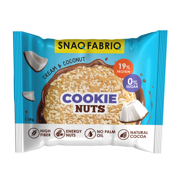 Snaq Fabriq Cookie nuts 35 grams (Сливочное с кокосом)