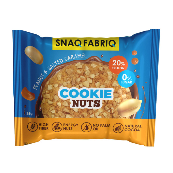 Snaq Fabriq Cookie nuts 35 grams (Арахисовый десерт с соленой карамелью)