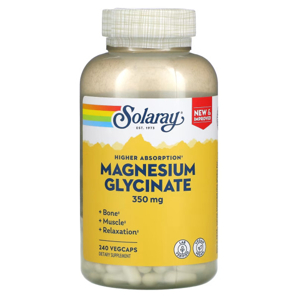 Solaray Magnesium Glycinate 350 mg 240 veg capsules