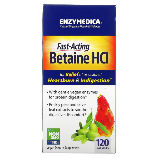 Enzymedica Betaine HCL 120 capsules