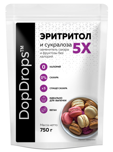 DopDrops Эритрол и сукралоза 5X 750 grams