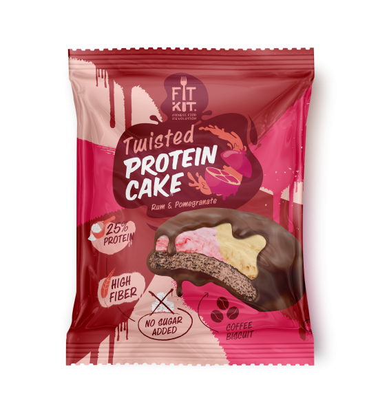 Fit Kit Twisted Protein Cake 70 grams (Ром - гранат)
