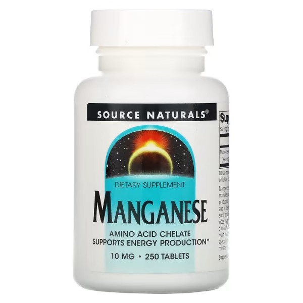 Source Naturals Manganese 10 mg 250 tablets