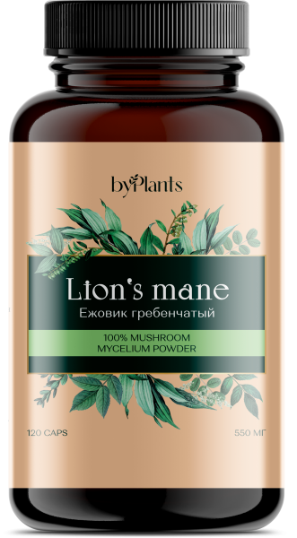 ByPlants Lion`s mane Mycelium 120 capsules