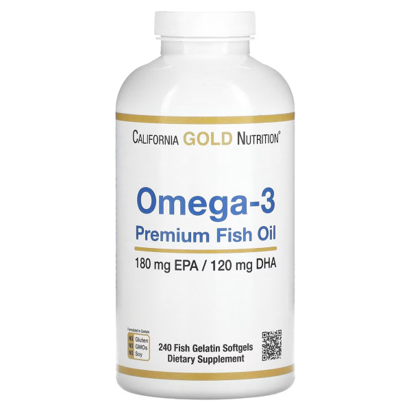 California GOLD Nutrition Omega-3 premium fish oil 240 softgels