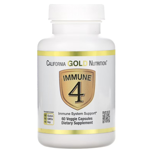 California GOLD Nutrition Immune 4 60 veg capsules