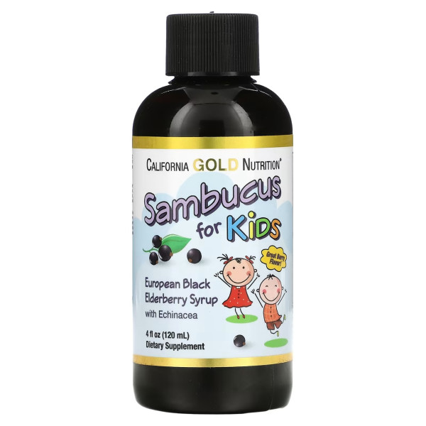 California GOLD Nutrition Sambucus for kids with echinacea 120 ml