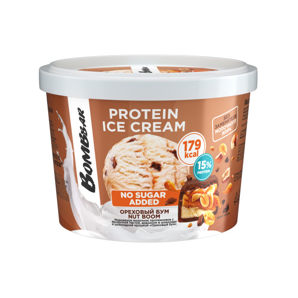Bombbar Мороженое протеиновое 150 grams (Ореховый бум)