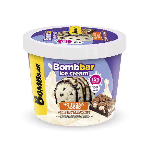 Bombbar Мороженое протеиновое 150 grams (Сливочный брауни)