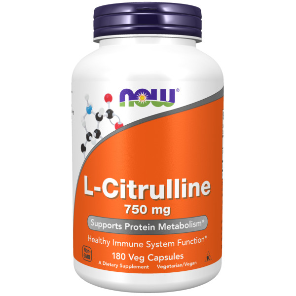 NOW L-Citrulline 750 mg 180 veg capsules