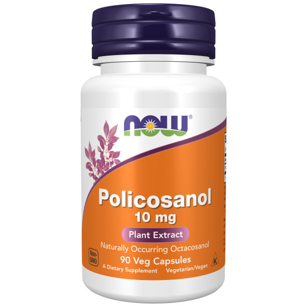 NOW Policosanol 10 mg 90 veg capsules