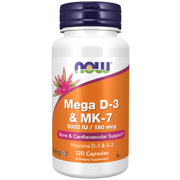 NOW Mega D-3 & MK-7 120 capsules