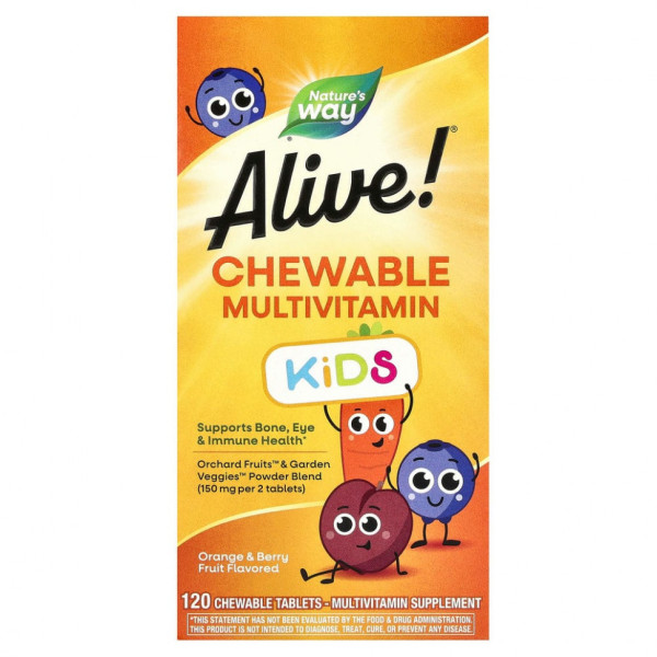 Nature's Way Alive KIDS Chewable 120 chewables