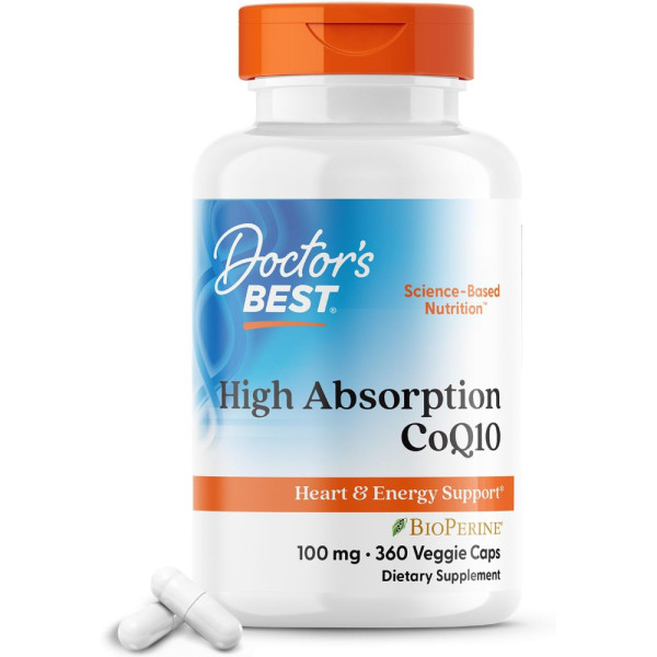 Doctor's Best CoQ10 with Bioperine 100 mg 360 veg capsules