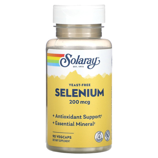 Solaray Selenium 200 mcg 90 veg capsules