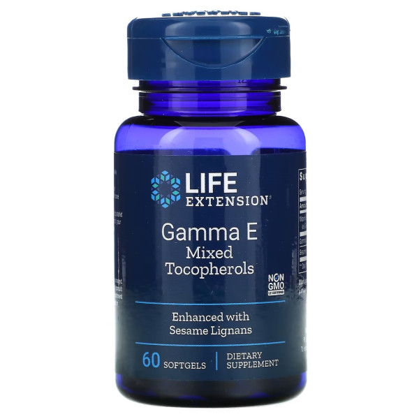 Life Extension Gamma E Mixed Tocopherols 60 softgels