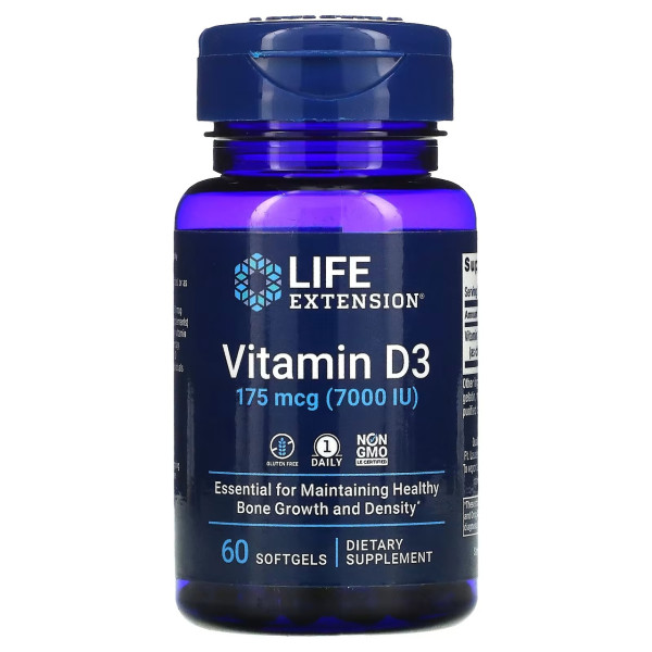 Life Extension Vitamin D3 175 mcg 60 softgels
