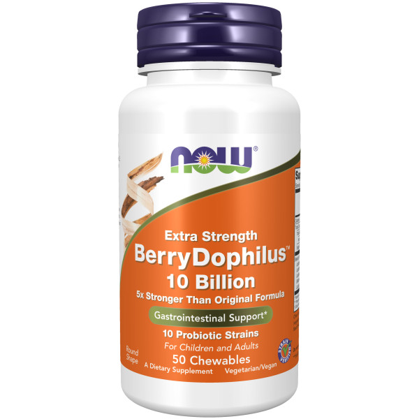 NOW Berrydophilus 10 Billion 50 chewables