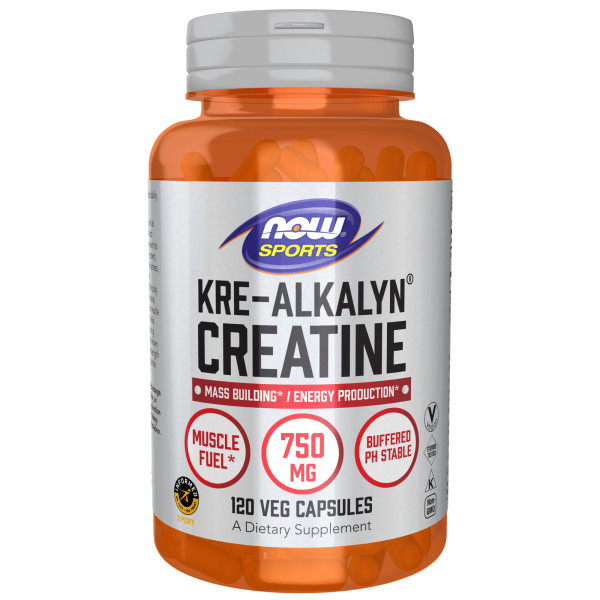 NOW Kre-Alkalyn Creatine 750 mg 120 veg capsules