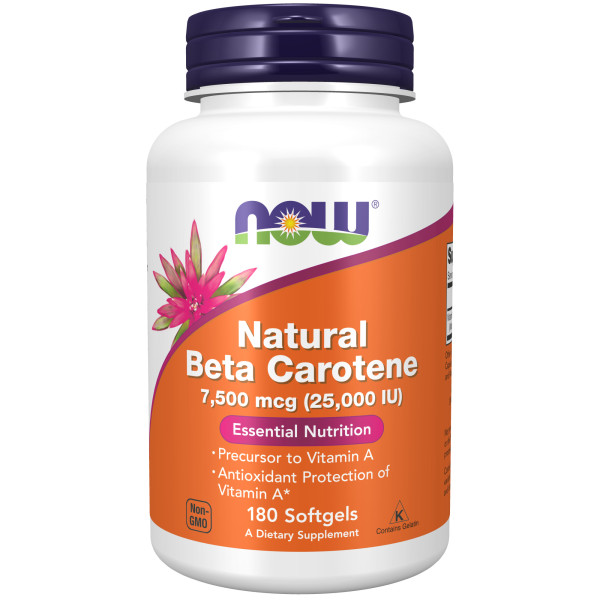 NOW Natural Beta Carotene 25000 ME 180 softgels