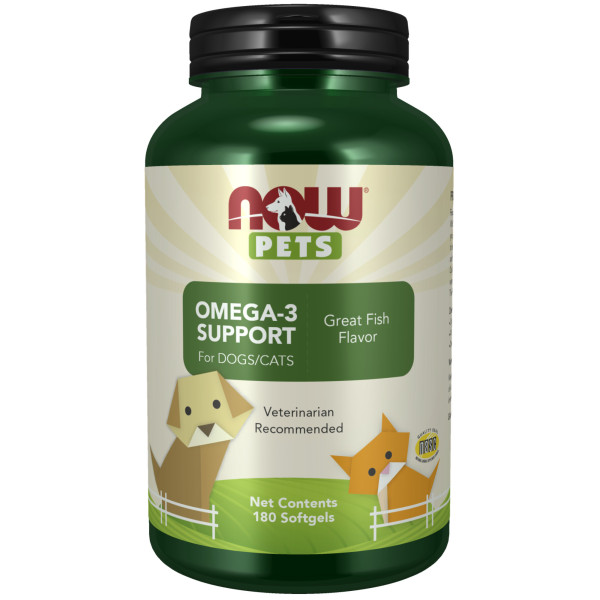 NOW Pets Omega-3 for dogs/cats 180 softgels