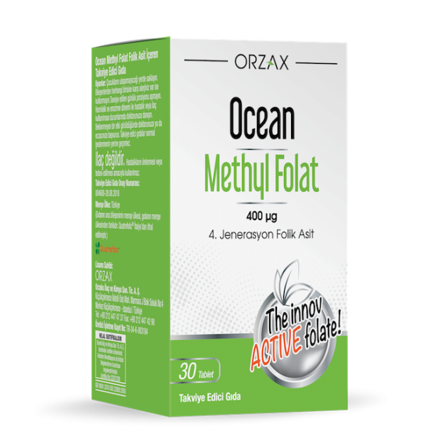 Orzax Ocean Methyl Folat 30 tablets